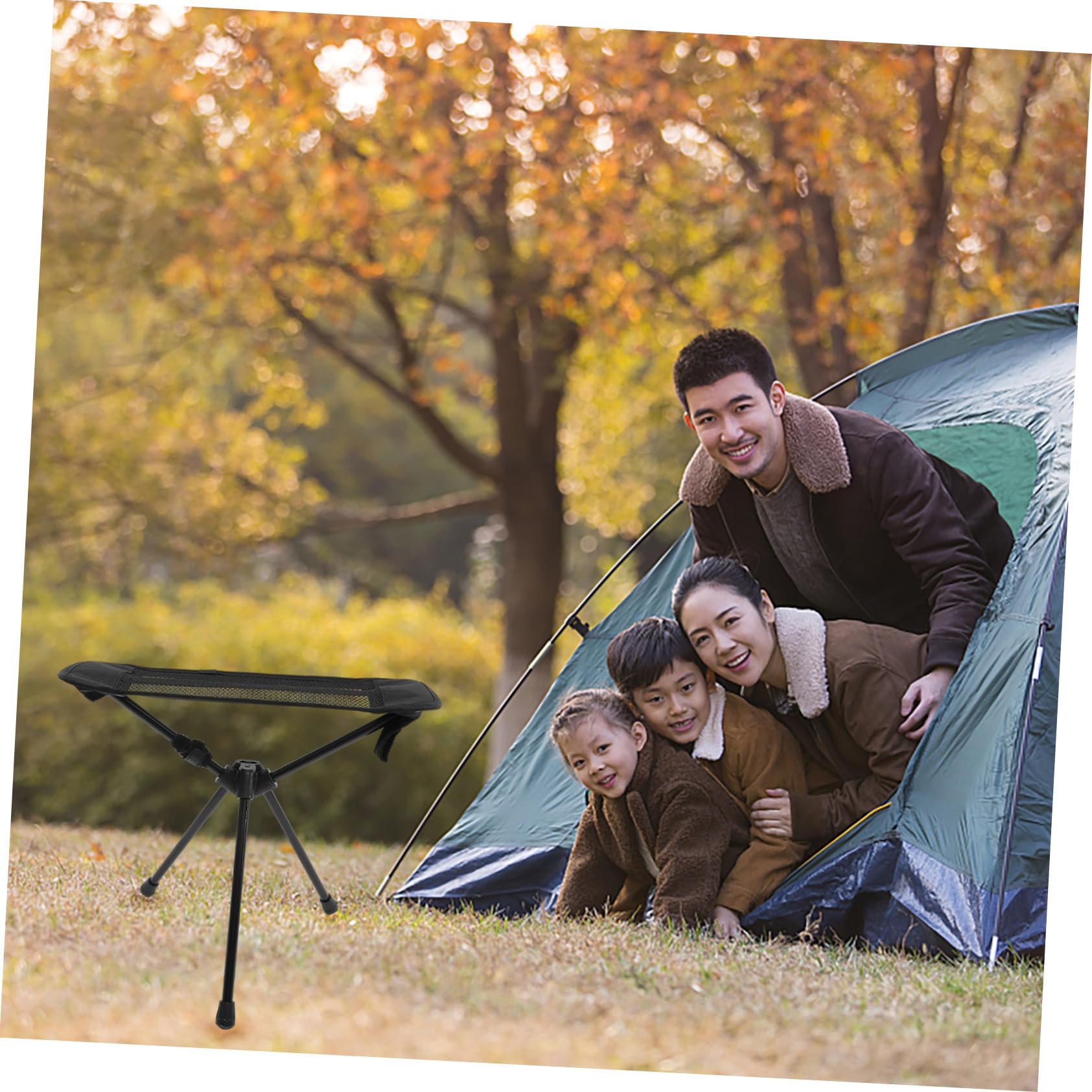 PRETYZOOM Tabouret Pliable Camping Léger Portable Chaise Pliante Multifonction pour Randonnée Jardin Pique- Siège Extérieur Compact