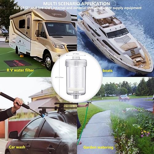 Miniatura 7 de Filtro de agua para lavadora de alta densidad de 1 micrón, sistema de filtro de agua para lavadora visible, eliminación del 99.5% de fluoruro de