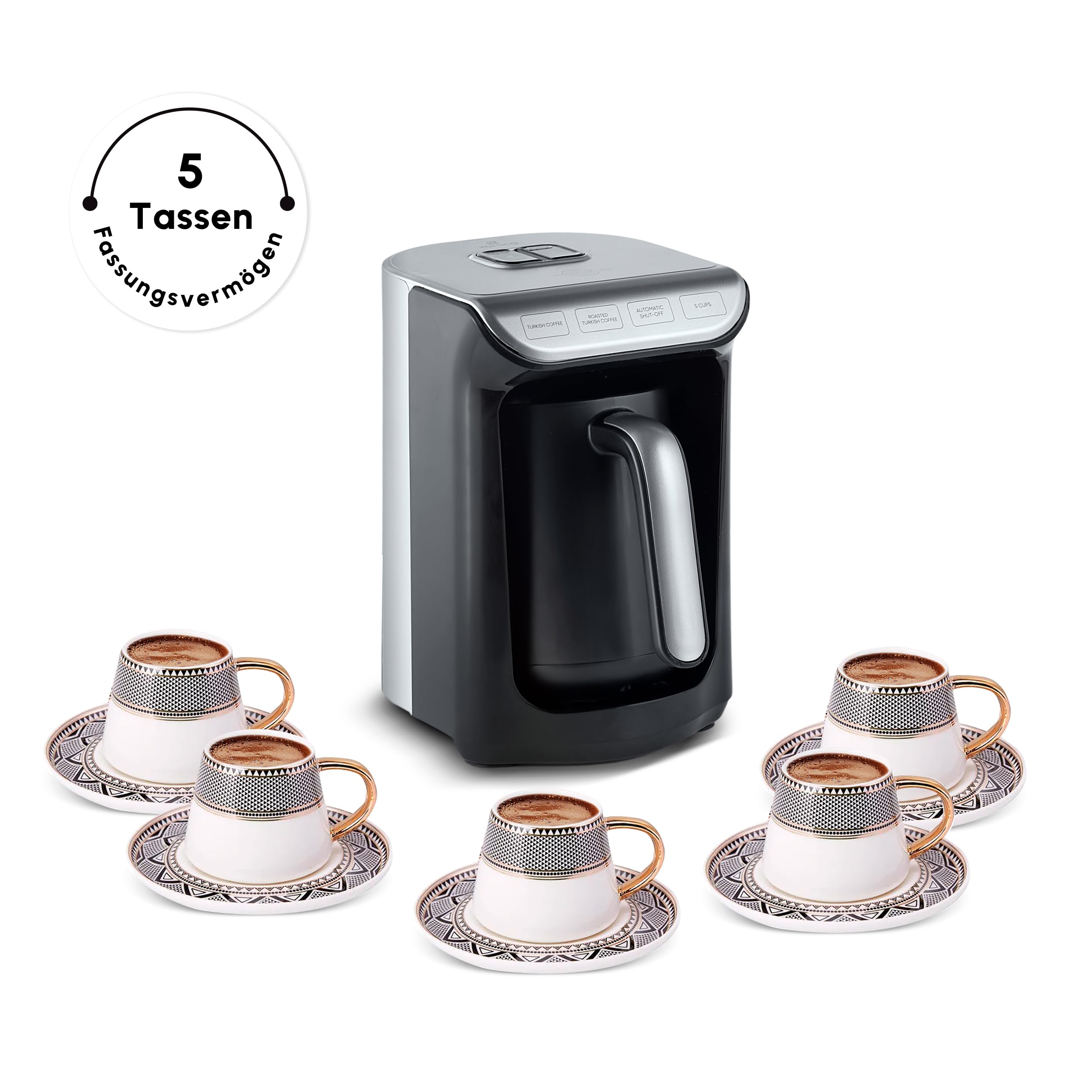 KARACA Hatır Roast Türkische Kaffeemaschinen, Viel Schaum, Anthracite Metal