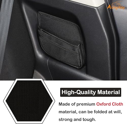 Miniatura 10 de Aunginsy Caja de bolsillos de almacenamiento para puerta trasera compatible con Toyota FJ Cruiser 2007-2023 de aluminio para puerta trasera, bolsa