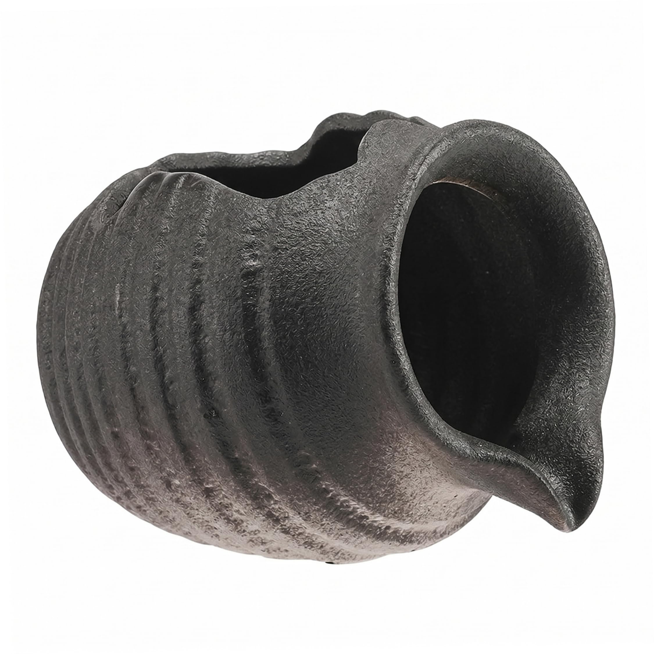 Bemonew Fountain Spitter Handcrafted Ceramic Pond Spitter Indoor & Garden Water Feature (matte Black, Small)