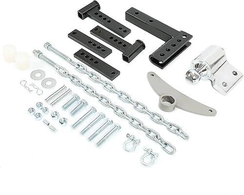 Miniatura 5 de KUAFU Enganche de distribución de peso de acero de 4 pulgadas caídaelevación de 2-516 pulgadas bola de 3 a 6 pulgadas soportes de marco negro y