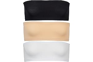 Seamless 32a Strapless Bras for Teens - 3 Pack