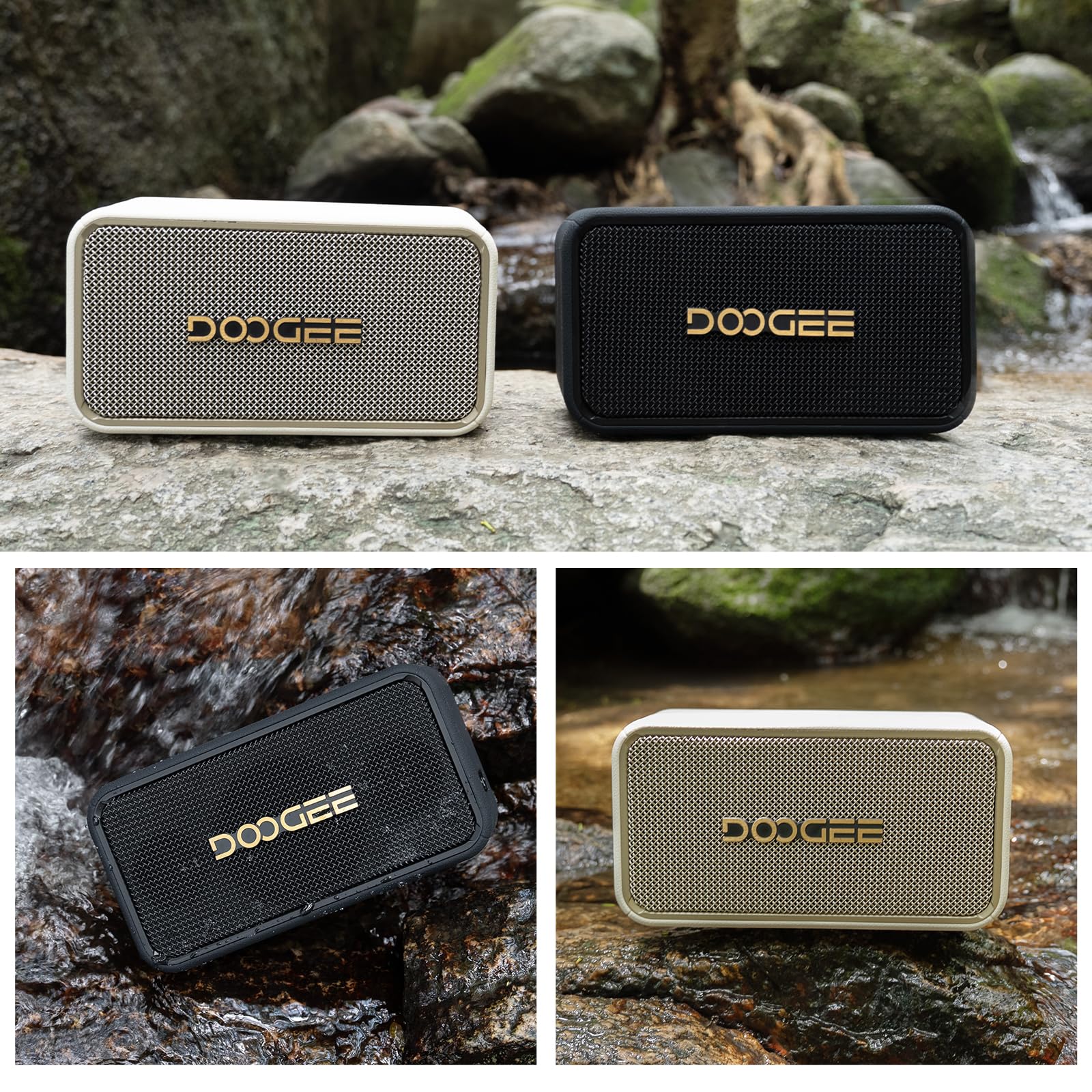 Enceinte Bluetooth Puissante, 130W Peak avec Basses Renforcées, Haut-parleurs sans Fil Portable avec 70W Subwoofer, Autonomie 28H, IP67 Etanche, EQ, TWS, USB-C, AUX, pour Camping/Extérieur/Plage/Fêtes
