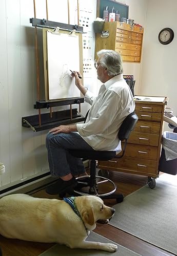 Miniatura 6 de Rue - Caballete de pared y pintado, mediano, 32 pulgadas de ancho, hasta 40 pulgadas de alto, caoba