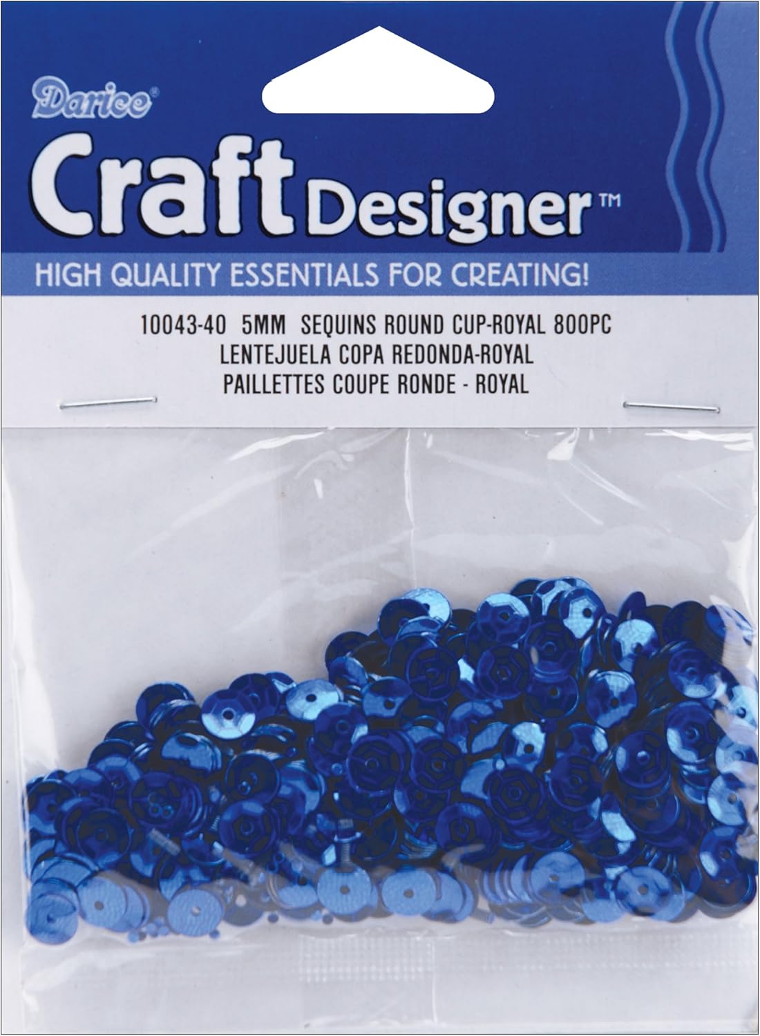 Cupped Sequins 5mm 800/Pkg-Royal Blue