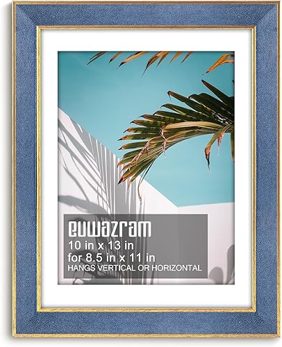 Miniatura 78 de Marco de gamuza de 10 x 13 pulgadas, marco individual, elegante marco verde de 10 x 13 pulgadas con paspartú para fotos de 8.5 x 11 pulgadas, para