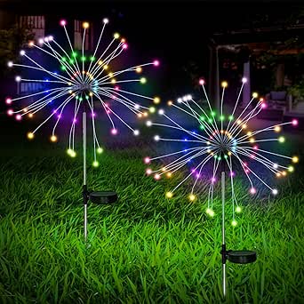 Paquete De 4 120 Luces Solares Para Fuegos Artificiales A Pr