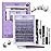 B&Q Wispy Lash Clusters Kit B28, DIY Lash Extension Kit 156PCS Eyelash Extension Kit, Soft Natural Lash Clusters 8-18MIX D Curl Lash cluster, Thin Black Band Cluster Eyelash Extensions (B28 Set)