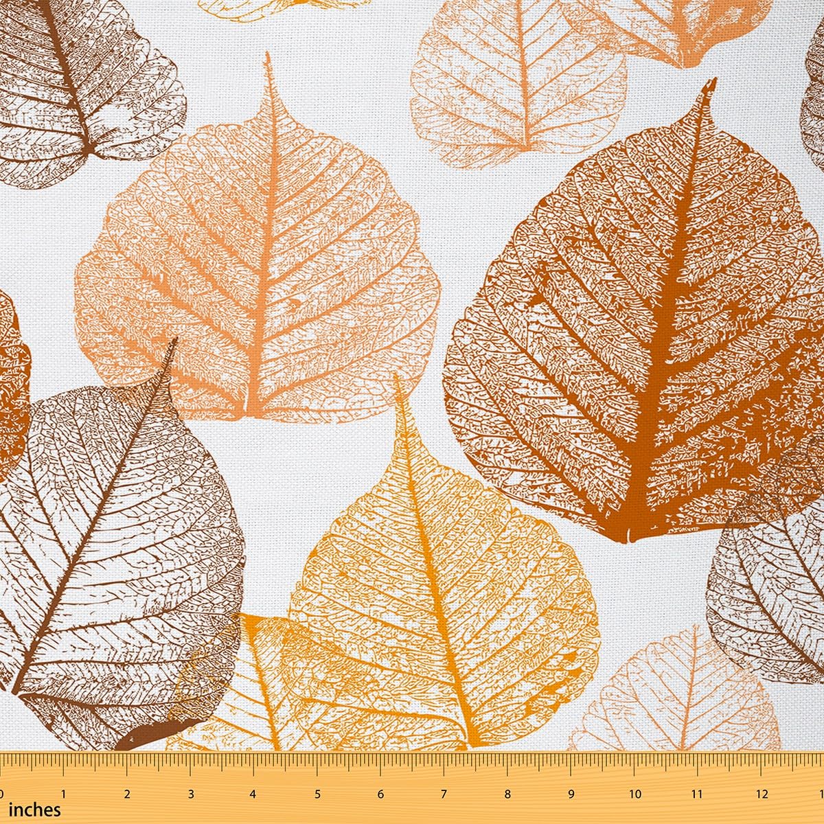 Watercolor Leaves Fabric by The Yard Fall Vintage Wild Botanical Leaves Fabric for Kids Sewing Supplies Autumn Themed Plants Rustic Style Fabric for Room Decor and DIY Upholstery 10 Yards
