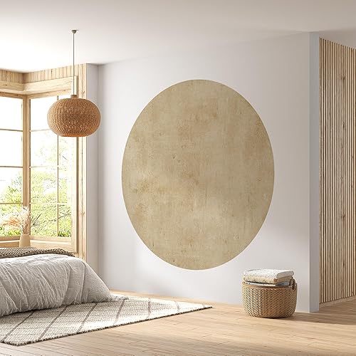 Calcomanía de pared circular con estampado pastel, medio círculo, semicírculo, decoración de pared, geométrico, guardería, despegar y pegar,