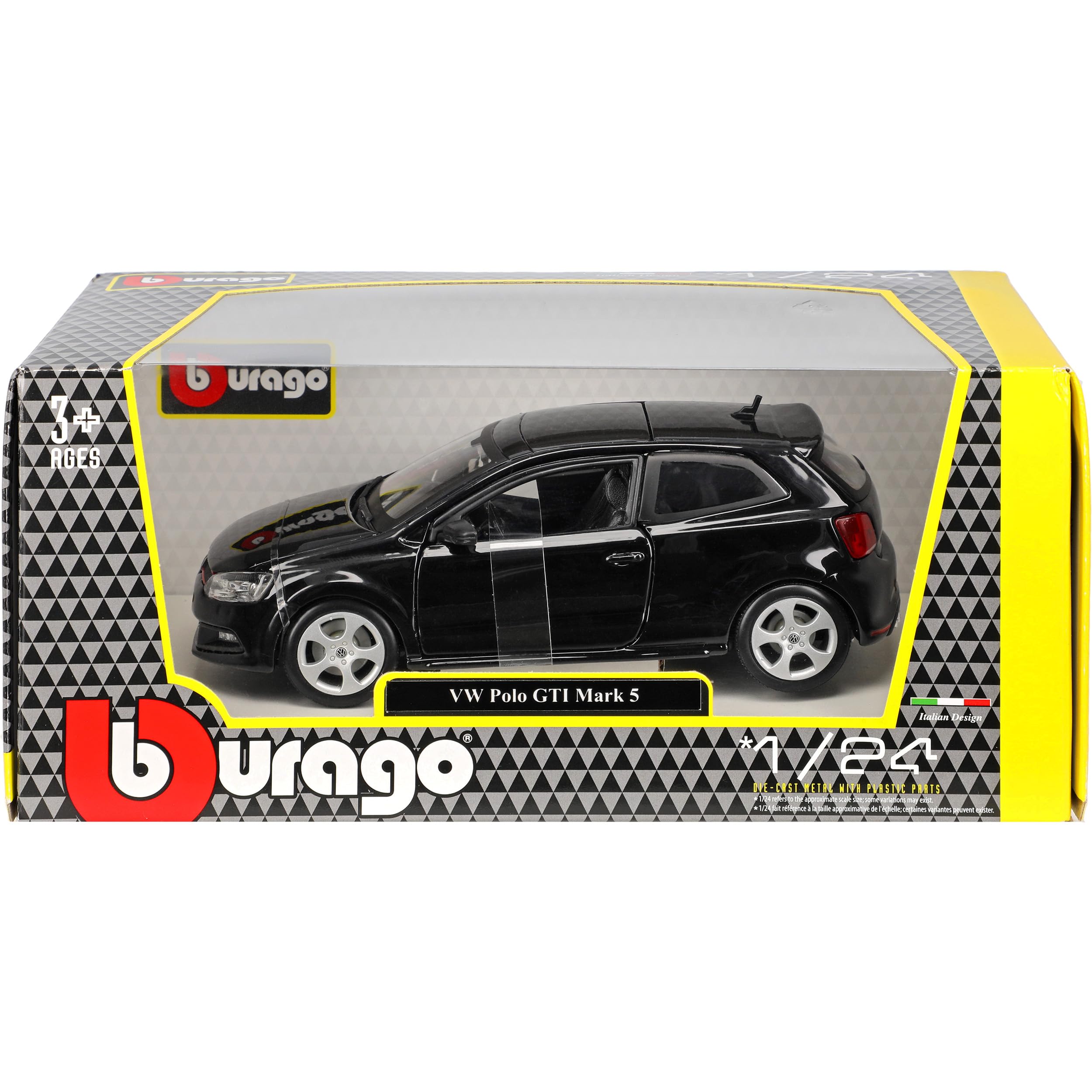 Volkwagen Polo V GTI Typ 6R 3 Türer Schwarz 5. Generation 2009-2017 1/24 Burago Modell Auto