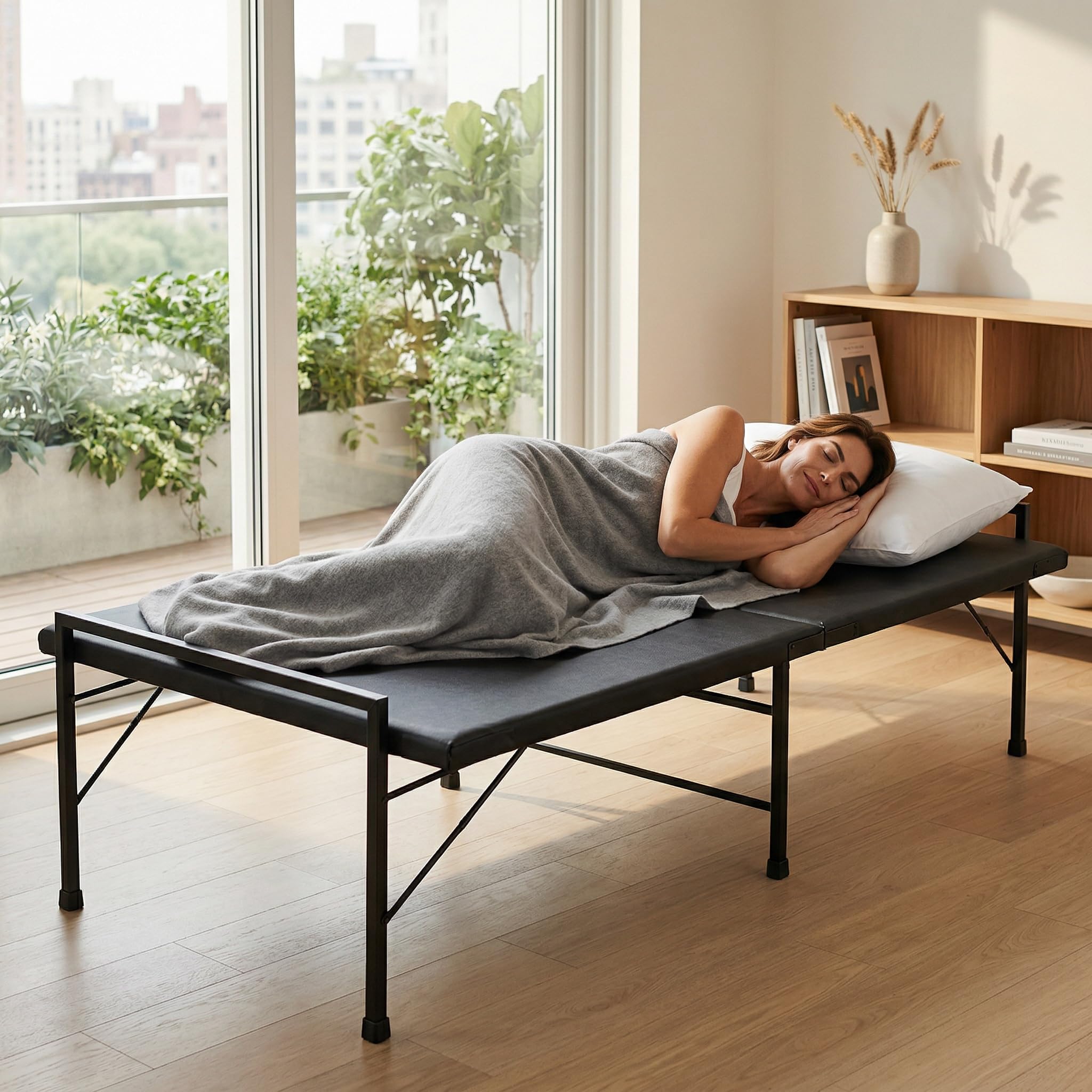 NATTNAK WE TRULY CARES Single Folding Bed with Mattress 30x72 Inch