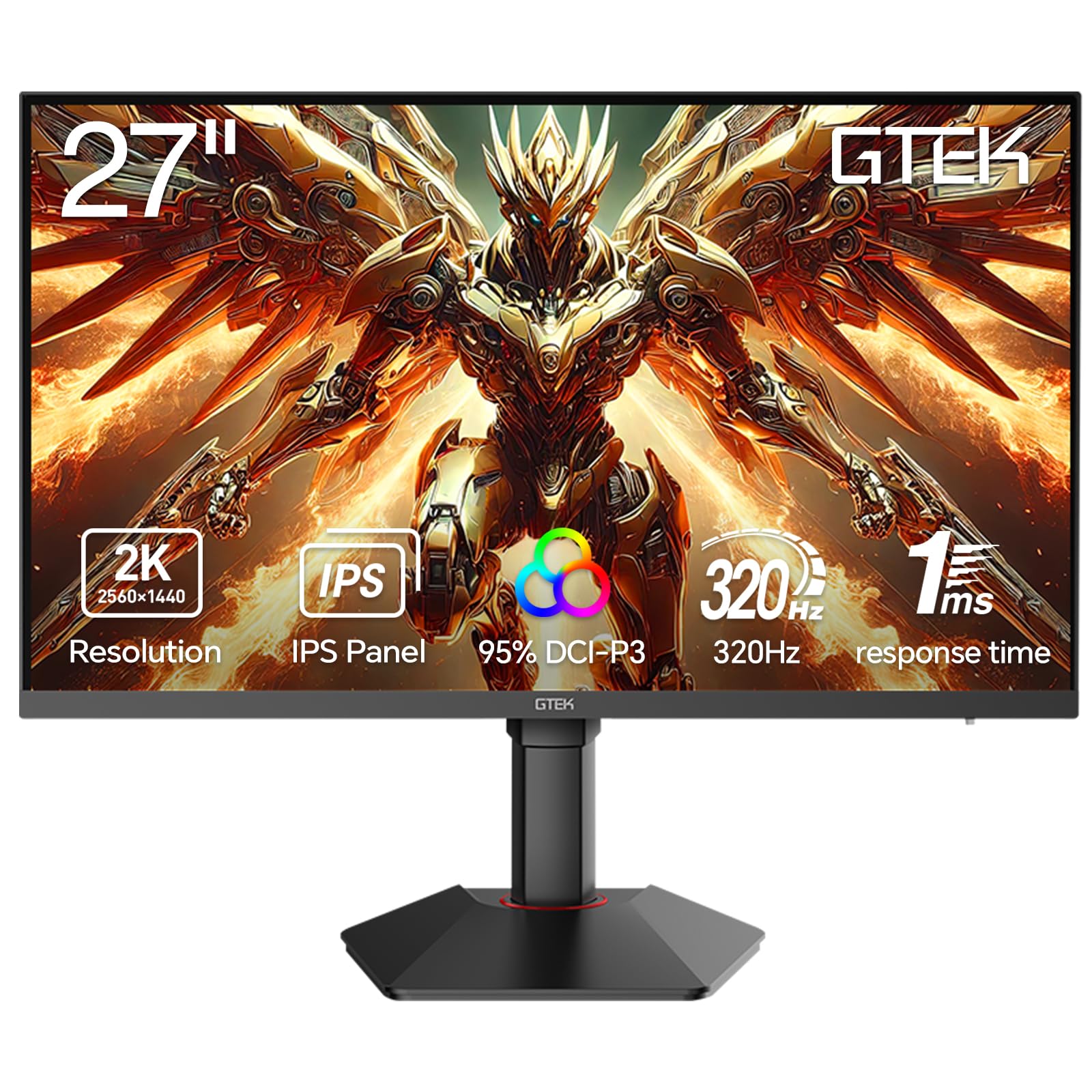 Amazon.co.jp: GTek 27インチ 320Hz 300Hz ゲーミングモニター