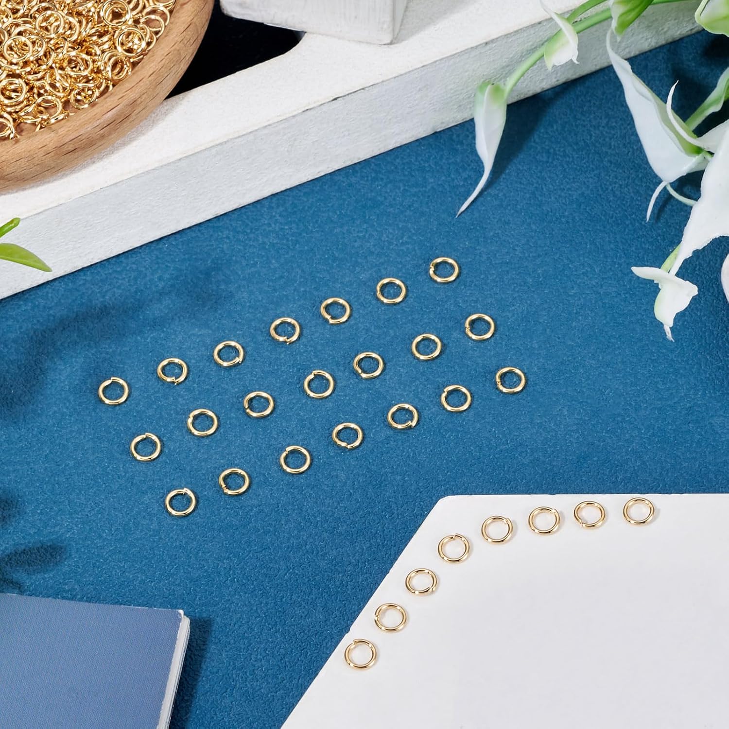 6mm Jump Ring for Jewelry Making 20 Gauge Open Jump Rings for Keychain 14K Gold Filled Jump Ring for Necklace Repair Chainmail Making Layer Earring Bracelet Making 280Pcs