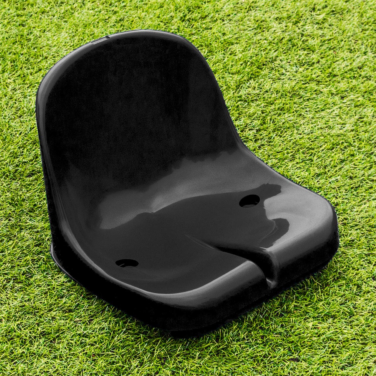 FORZA Asientos de Estadio de Plástico | Asientos HDPE para Banquillo de Jugadores (Negro, Pack de 1)
