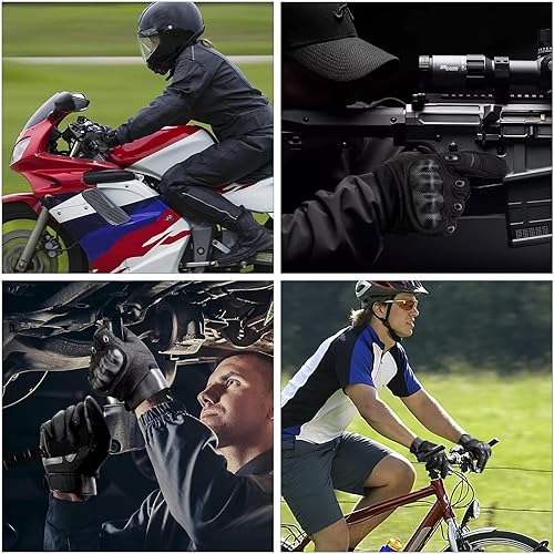 Miniatura 8 de Guantes de motocicleta, guantes de protección rígidos para pantalla táctil, para ciclismo, ciclismo, motocicleta, guantes de hombre al aire libre