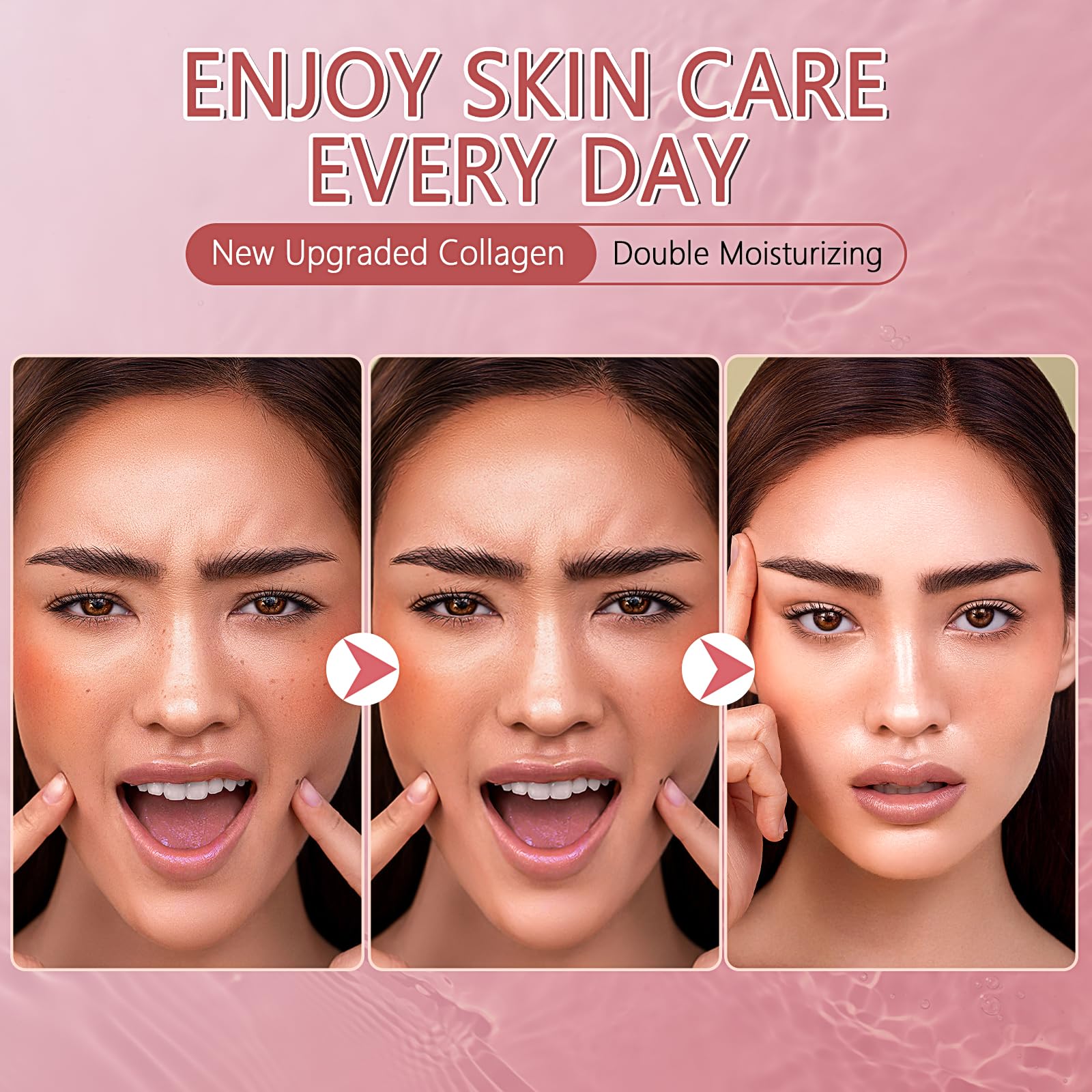 8 Pezzi Bio-Collagen Real Deep Mask, Bio Collagen Overnight Face Mask, Maschera Viso Coreana Overnight, Maschera Idratante, Migliora L'elasticità e Riduce le Linee Sottili, Tutti i Tipi di pelle