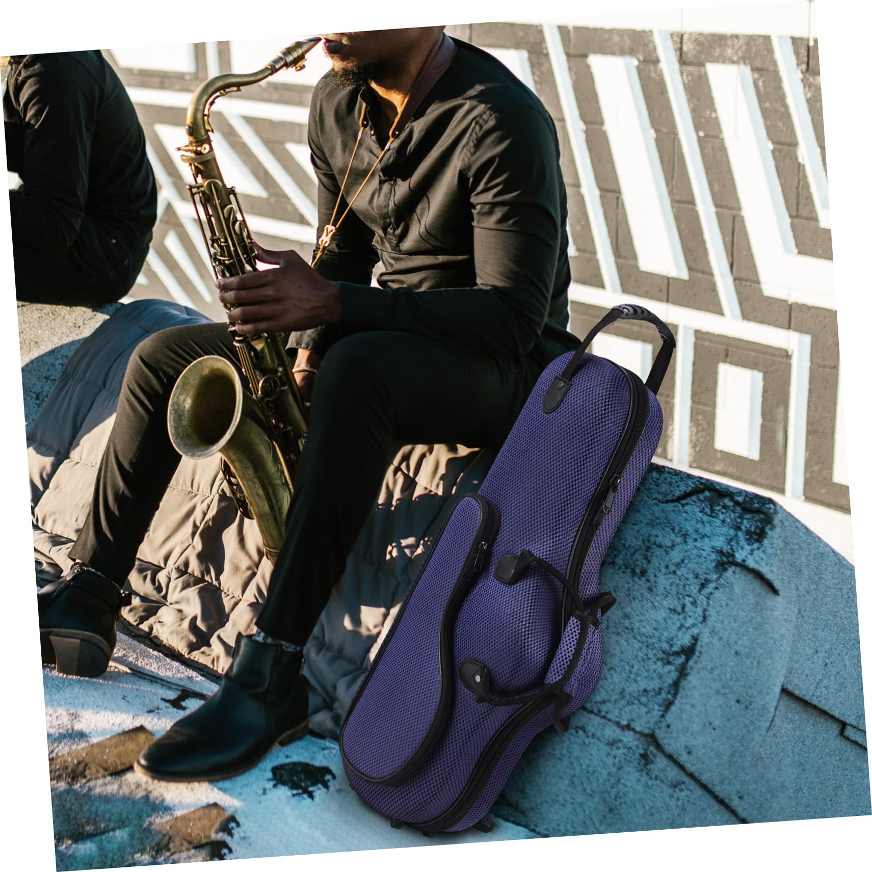 VINTORKY Ultralight Saxophone Bag Cloth Saxophone Case Durable Gig Bag for Sax Accessories Lightweight Carrying Backpack