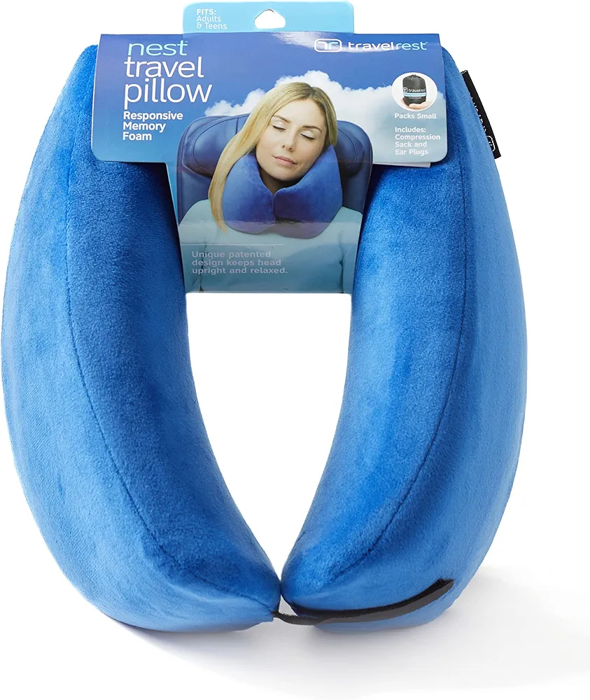 TRAVELREST Nest Patented Memory Foam Travel Pillow/Neck Pillow