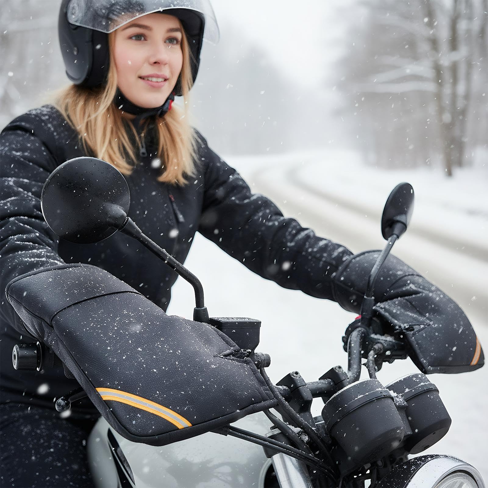 Manopole per moto – Protezione antivento – Guanti invernali da ciclismo | Scaldamuscoli per motoslitta moto scooter fuoristrada guida a lungo raggio