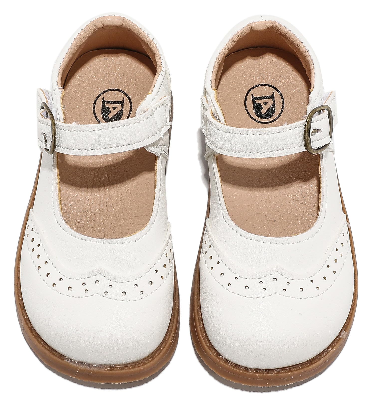 DADAWEN Girl's Classic Mary Jane School Uniform Shoes Flat Dress Shoes