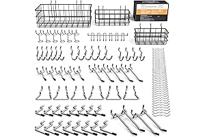 INCLY 1/4" Extra Thick Pegboard Accessories Kit