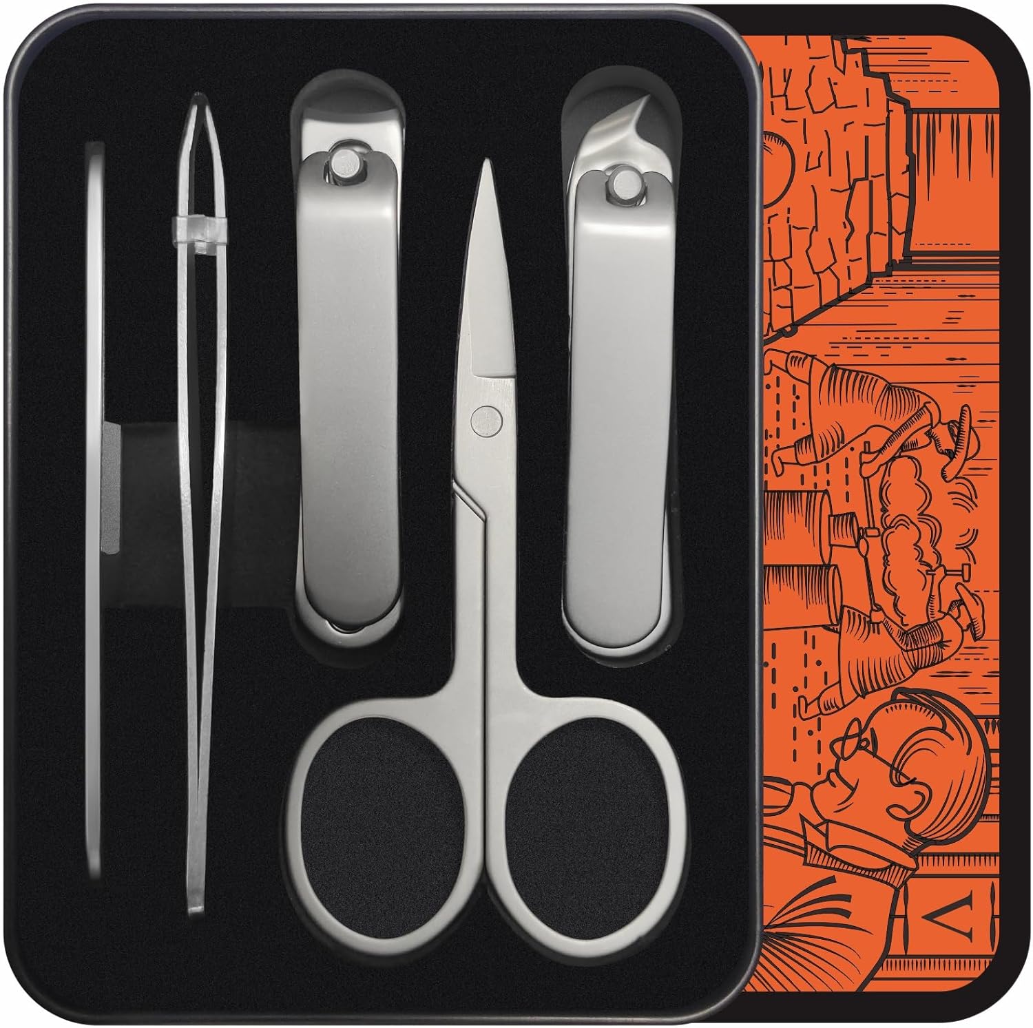 Konovo 5-Piece Nail Clippers Set,Stainless Steel Manicure Kit, Nail Grooming Travel Kit, Ail Clippers for Men, Toenail Clippers or Nail Cutter, Fingernail Clippers For Women, Manicure and Pedicure Kit Konovo 5-Piece Nail Clippers Set,Stainless Steel Manicure Kit, Nail Grooming Travel Kit, Ail Clippers for Men, Toenail Clippers or Nail Cutter, Fingernail Clippers For Women, Manicure and Pedicure Kit