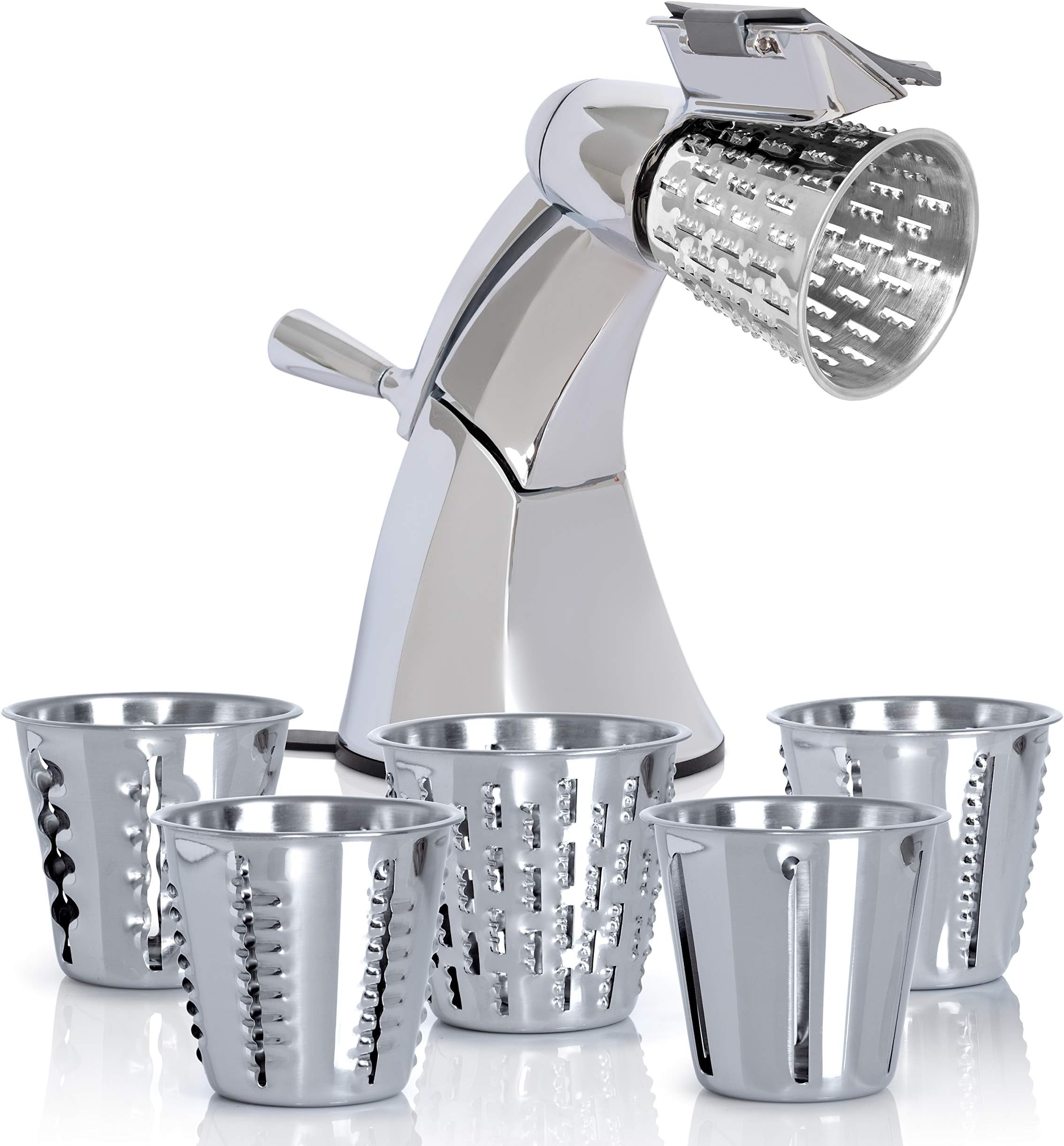 Dynamic Vegetable Chopper and Food Processor with Stainless-Steel Shredders and Suction Cup Base