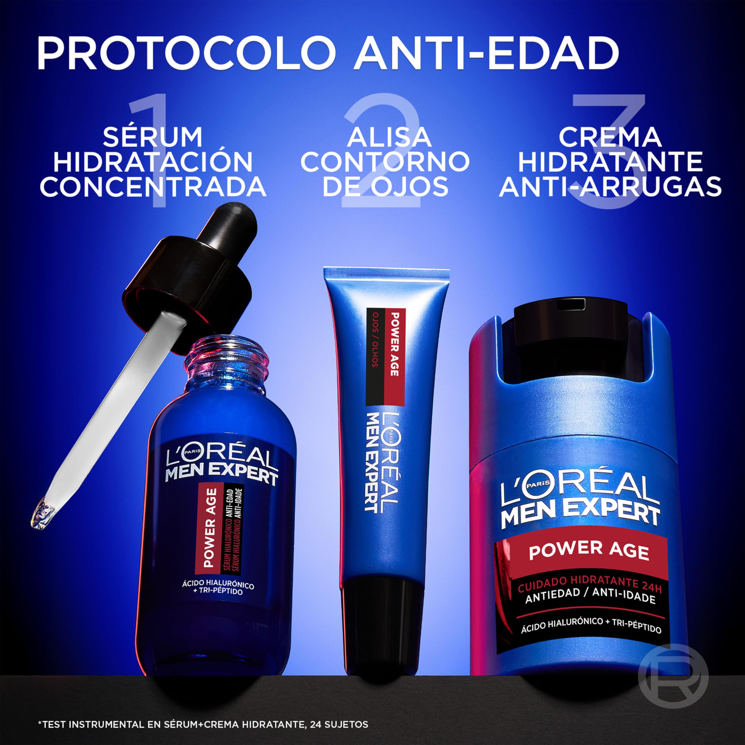L'Oréal Paris Men Expert Power Age Pack Antiedad Hombre con Neceser, Set | Power Age Pack Antiedad Hombre con Neceser, Set. Para tratamiento facial específico, uso diario recomendado.