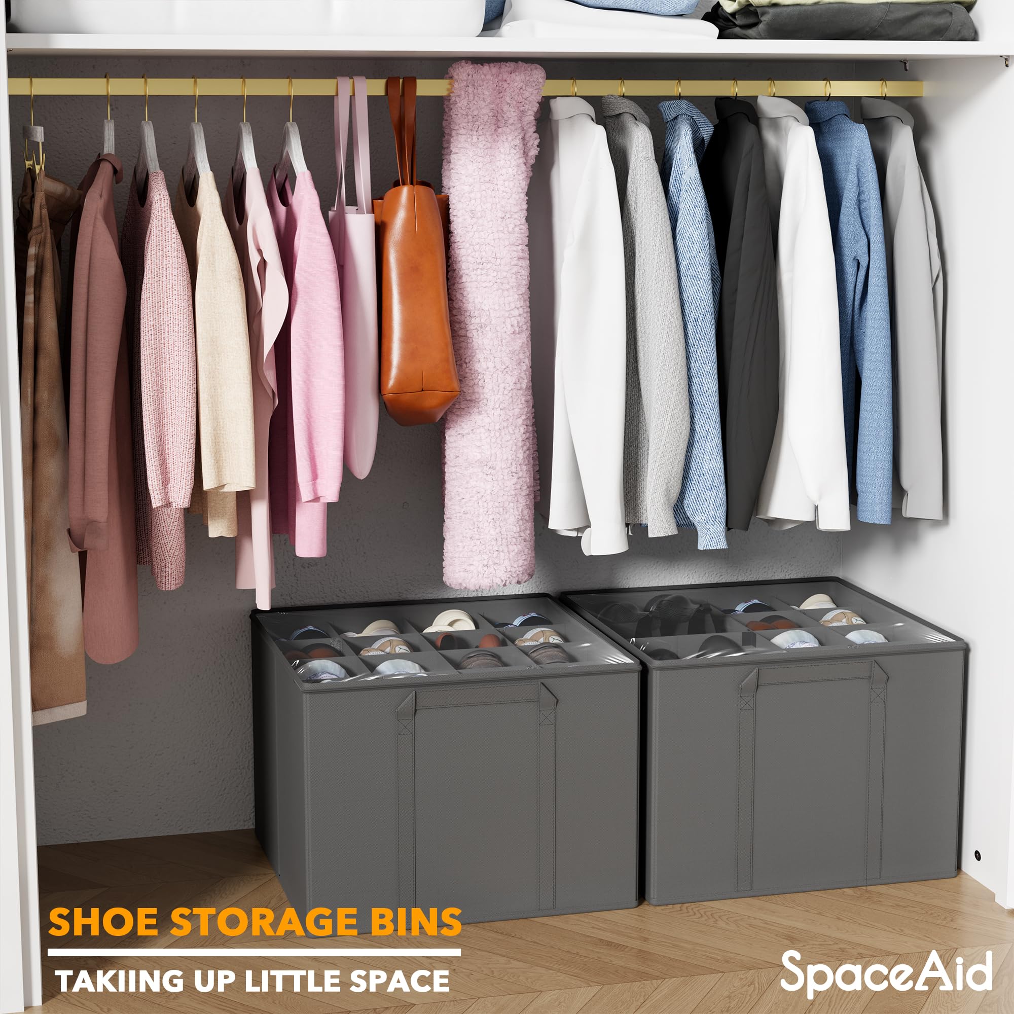 FHSQX Lot De 2 Organiseurs De Chaussures Pliables Pour Placard