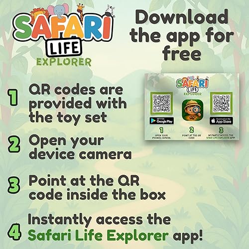 Miniatura 7 de 7 figuras grandes de animales de juguete y juegos para niños de 3 a 5 años, descubrimiento inspirador de vida silvestre y animales para jugar,