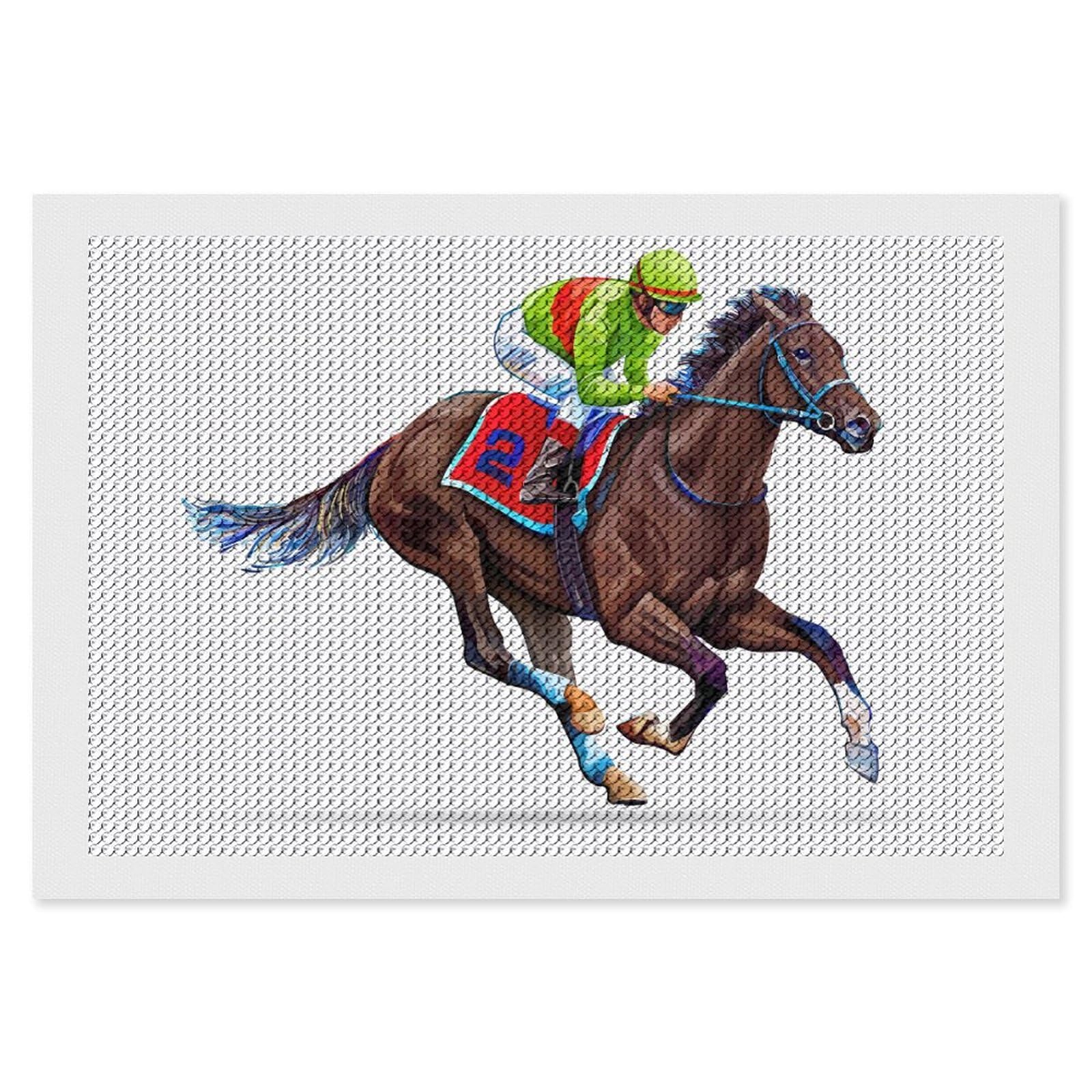 Amazon | ダイヤモンドアート うま 馬柄 馬術 競馬 ダイヤモンド絵画