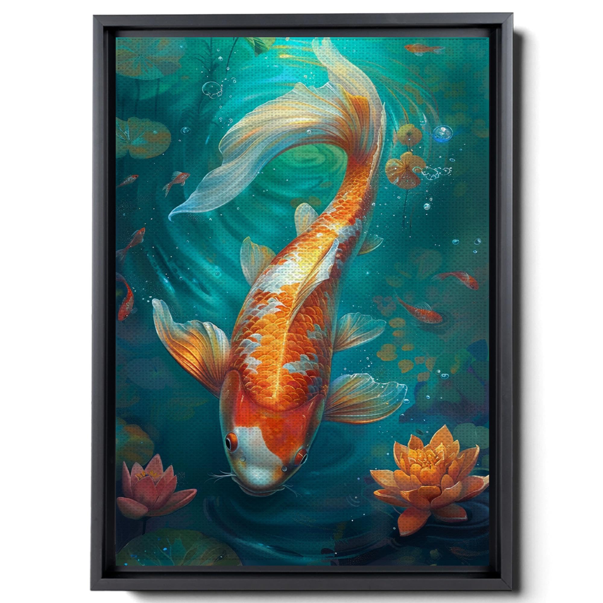 Amazon.com: Koi Fish Wall Art, Modern Wall Art Print, Zen Wall Art