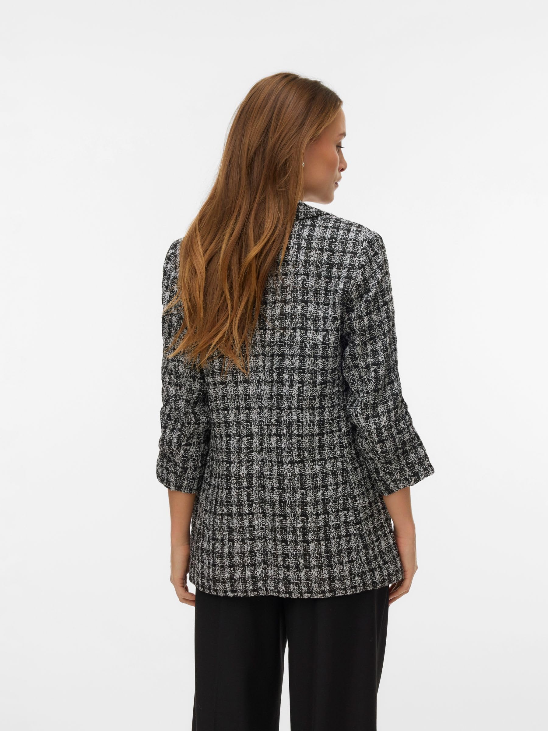 VERO MODA Vmfrida 3/4 Regular Blazer Noos, Nero, 40 Donna