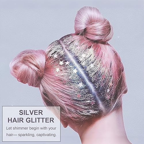 Miniatura 9 de Gel de purpurina facial, 2 frascos de maquillaje holográfico con purpurina gruesa para cuerpo, cabello, cara, uñas, sombra de ojos, lentejuelas de