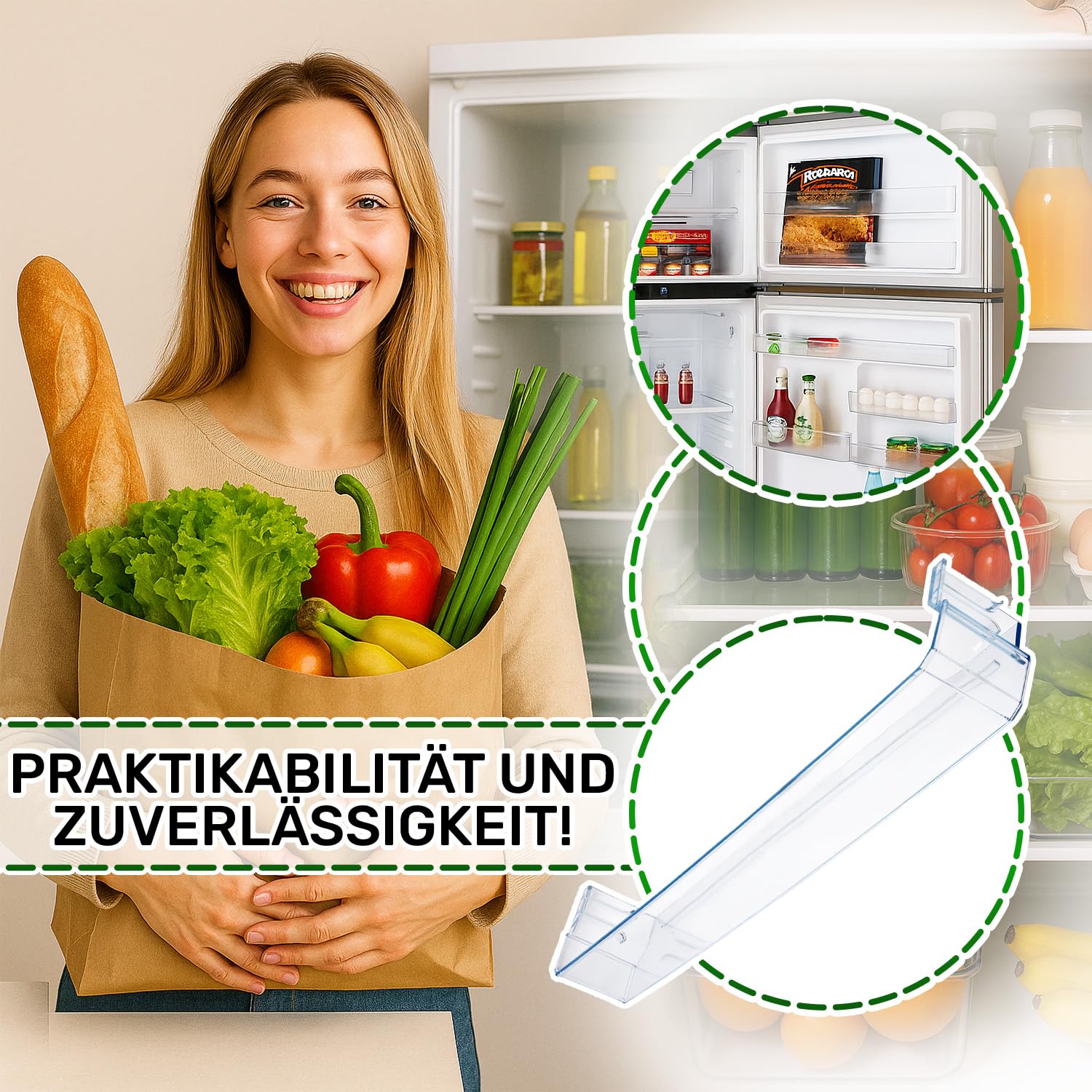 ONIX TECH Türablagen für Kühlschränke 432 х 75 x 55 mm mit dem Originalcode 1022432 1022446 1033024 für Amica - Garantie 5 Jahre