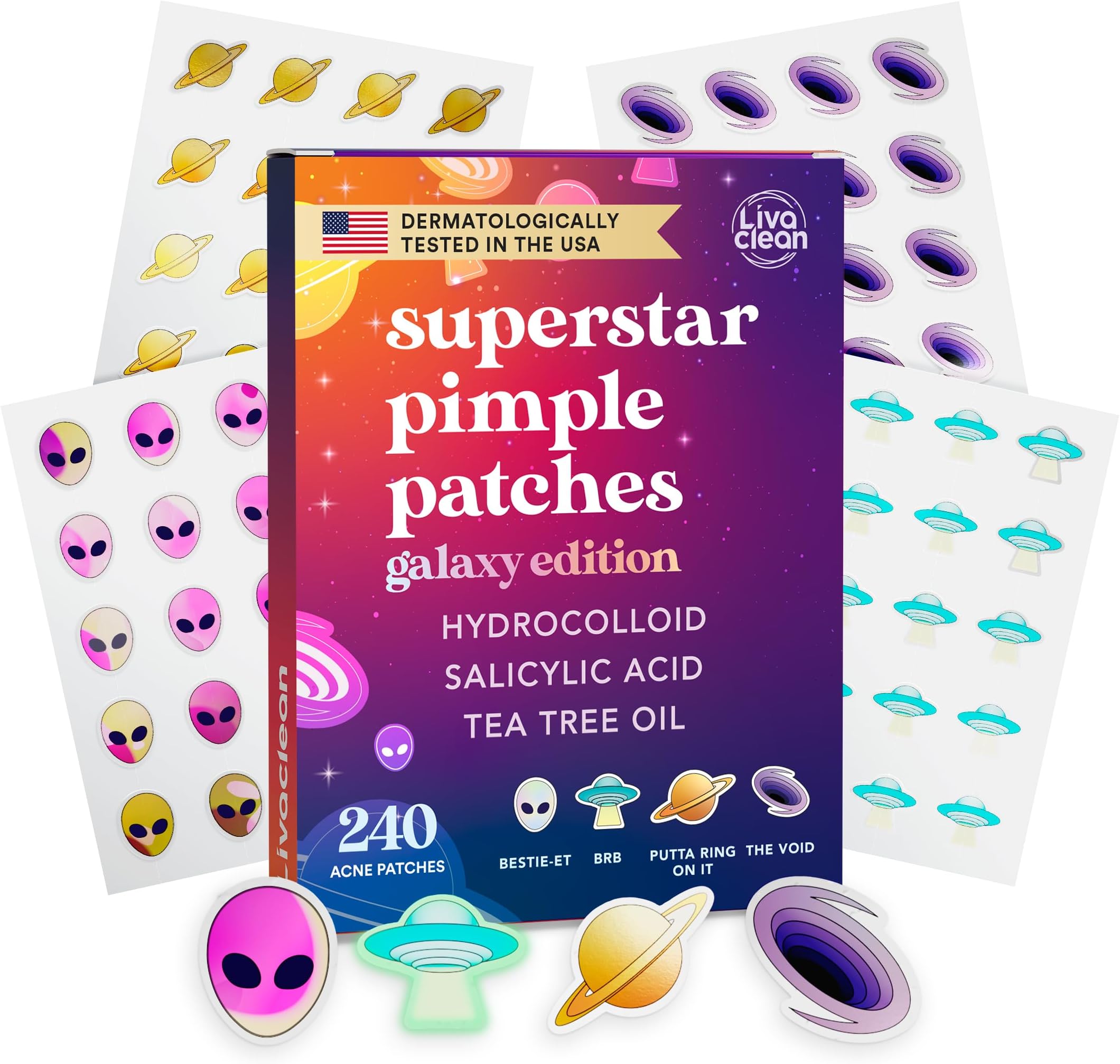 240 CT Superstar Pimple Patches Galaxy Edition