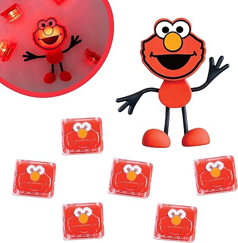 Glo Pals x Sesame Street Elmo - Juguete de baño activado por agua con 6 cubos de iluminación reutilizables para jugar sensorialmente