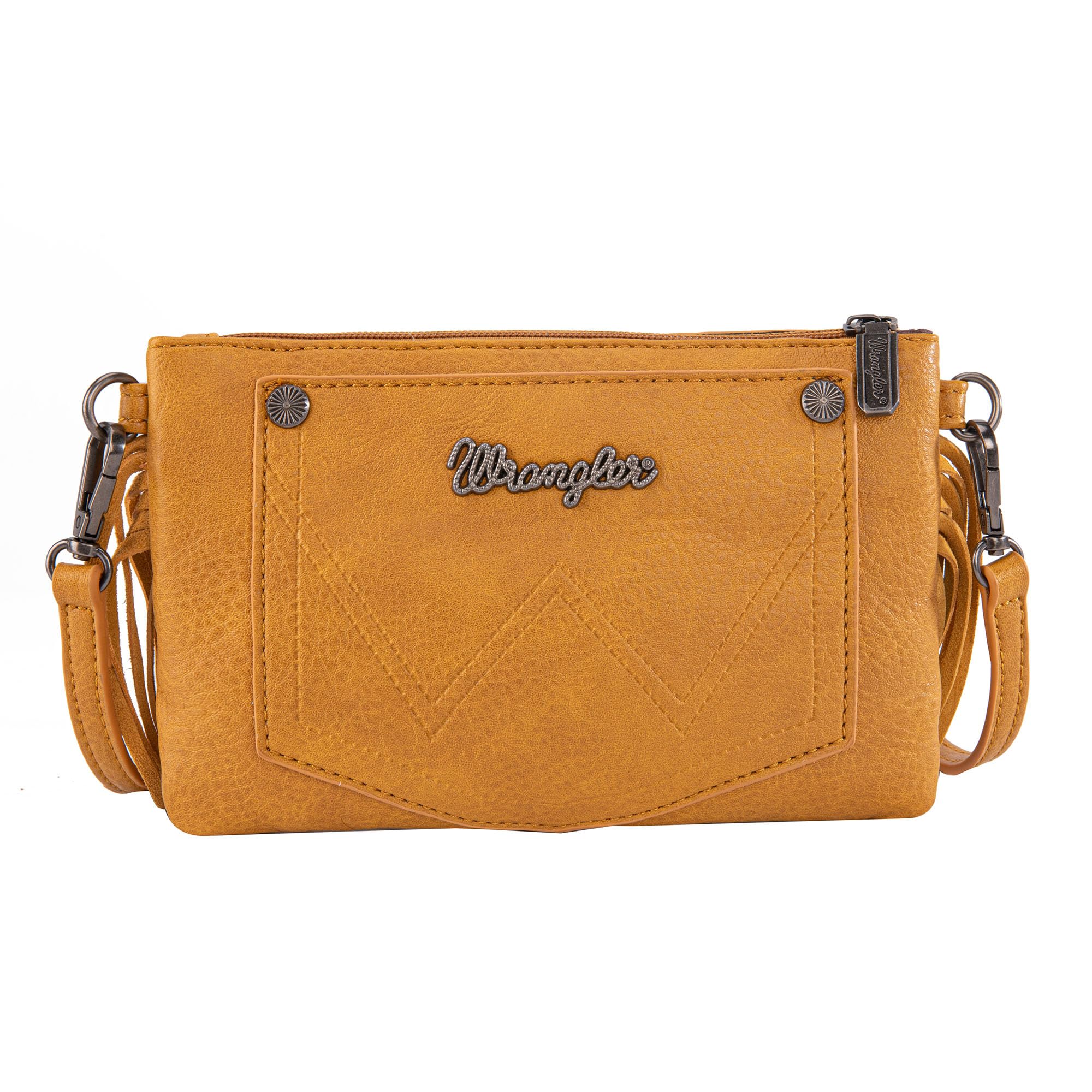Wrangler, piccola borsa a tracolla da donna, con frange, stile western