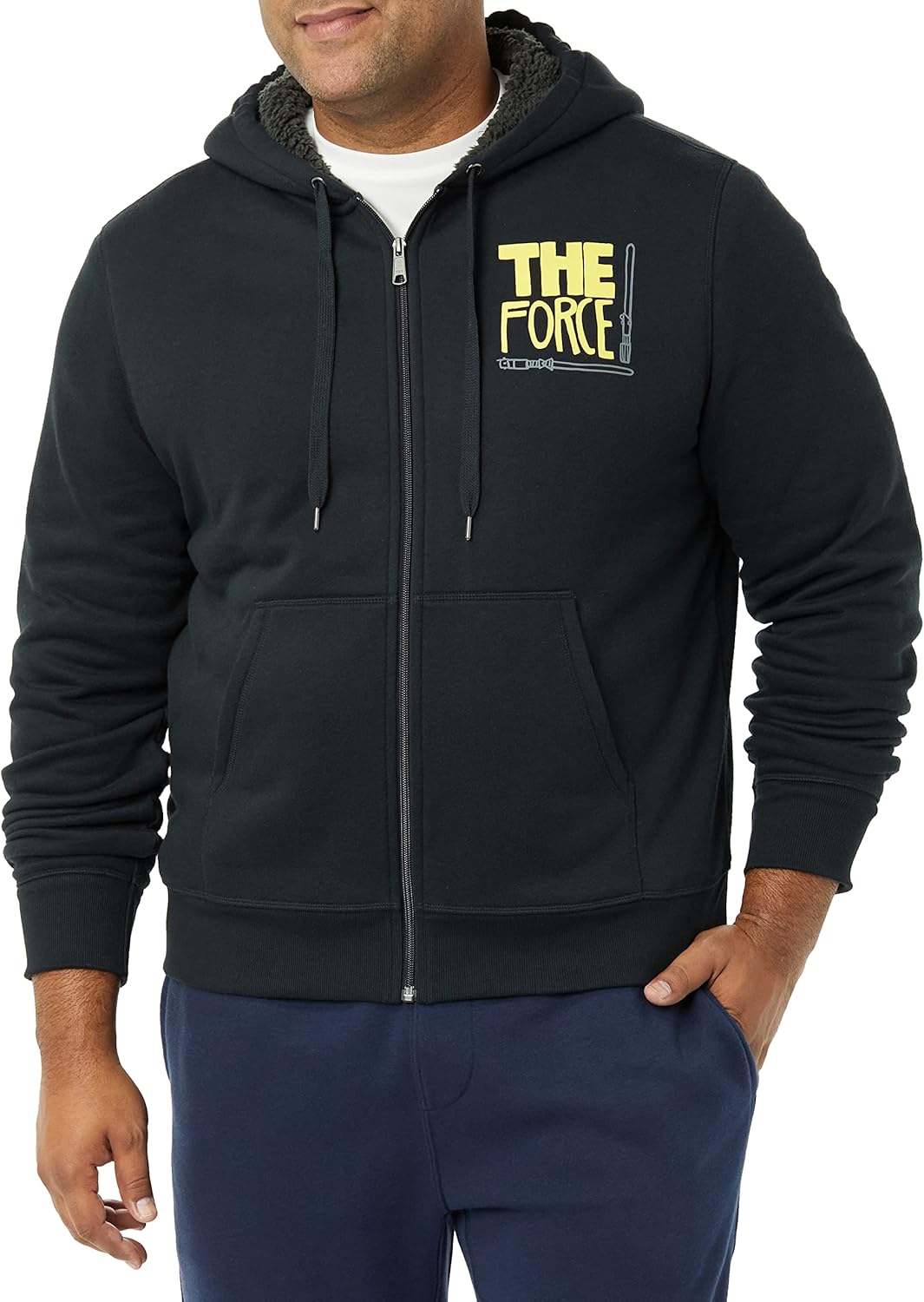 Amazon Essentials Disney | Marvel | Star Wars Men's Sherpa-Lined Full-Zip Hoodie Sweatshirts - Image 4