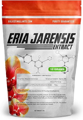 Extracto de ERIA JARENSIS - Polvo a granel de 0.35oz, 133 porciones - Nuevo suplemento de guisante Nuevo estimulante y nootrópico Aumenta el