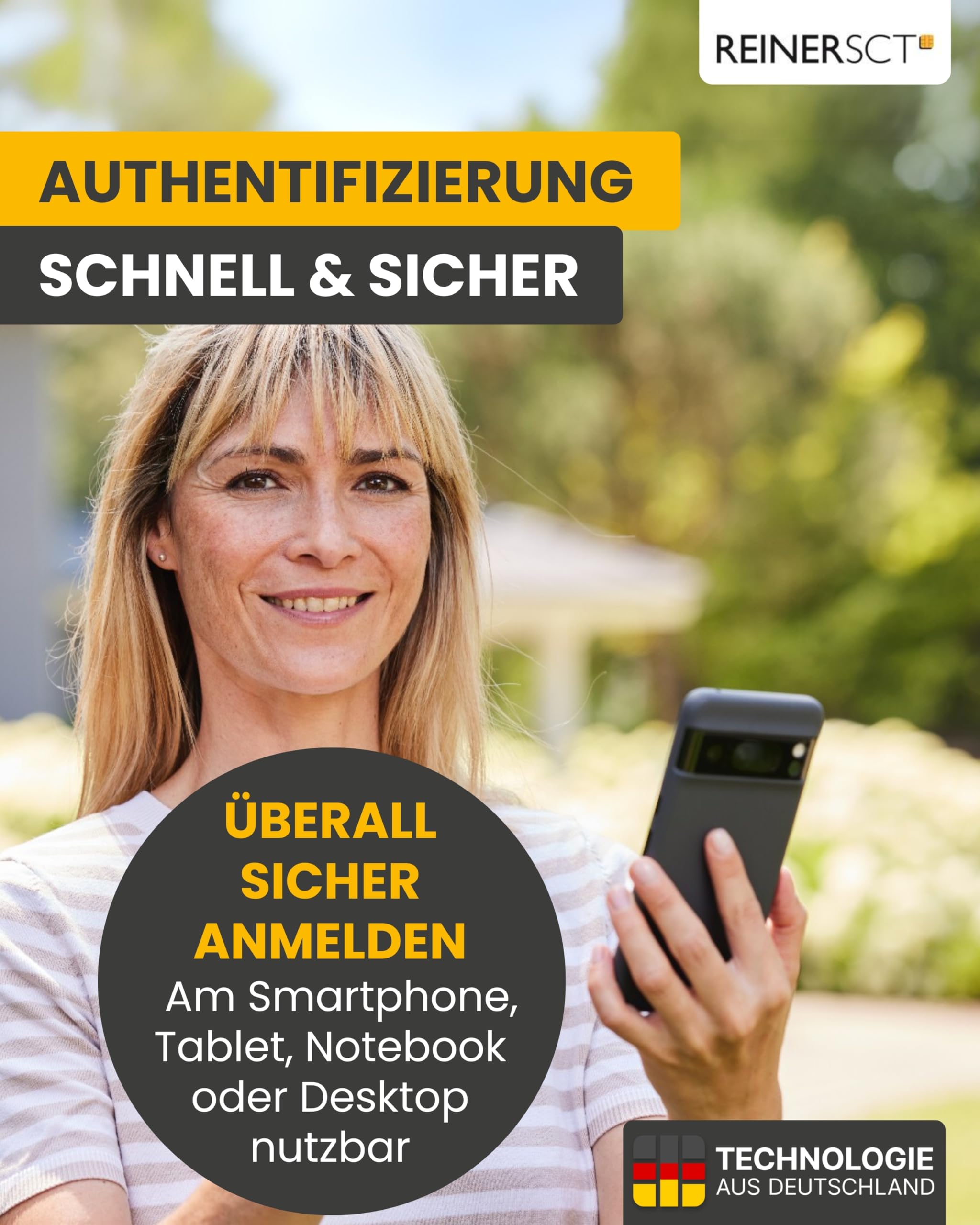 REINER SCT FIDO Stick Pro USB-A | Für FIDO2- und U2F-kompatible Dienste | Sicherheitsschlüssel für schnelle und unkomplizierte Zwei-Faktor-Authentisierung