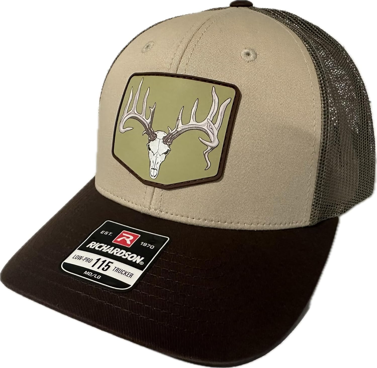 Crooked Bend Deer Skull Trucker Hat for Men & Women Outdoor Hunting Fishing Hiking Camping Cap, Adjustable Snapback Mesh Back, Rugged Western Camo Style Hat for Adventure & Everyday Wear - Image 3