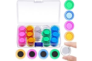 45 Pack Round Magnets for Classroom