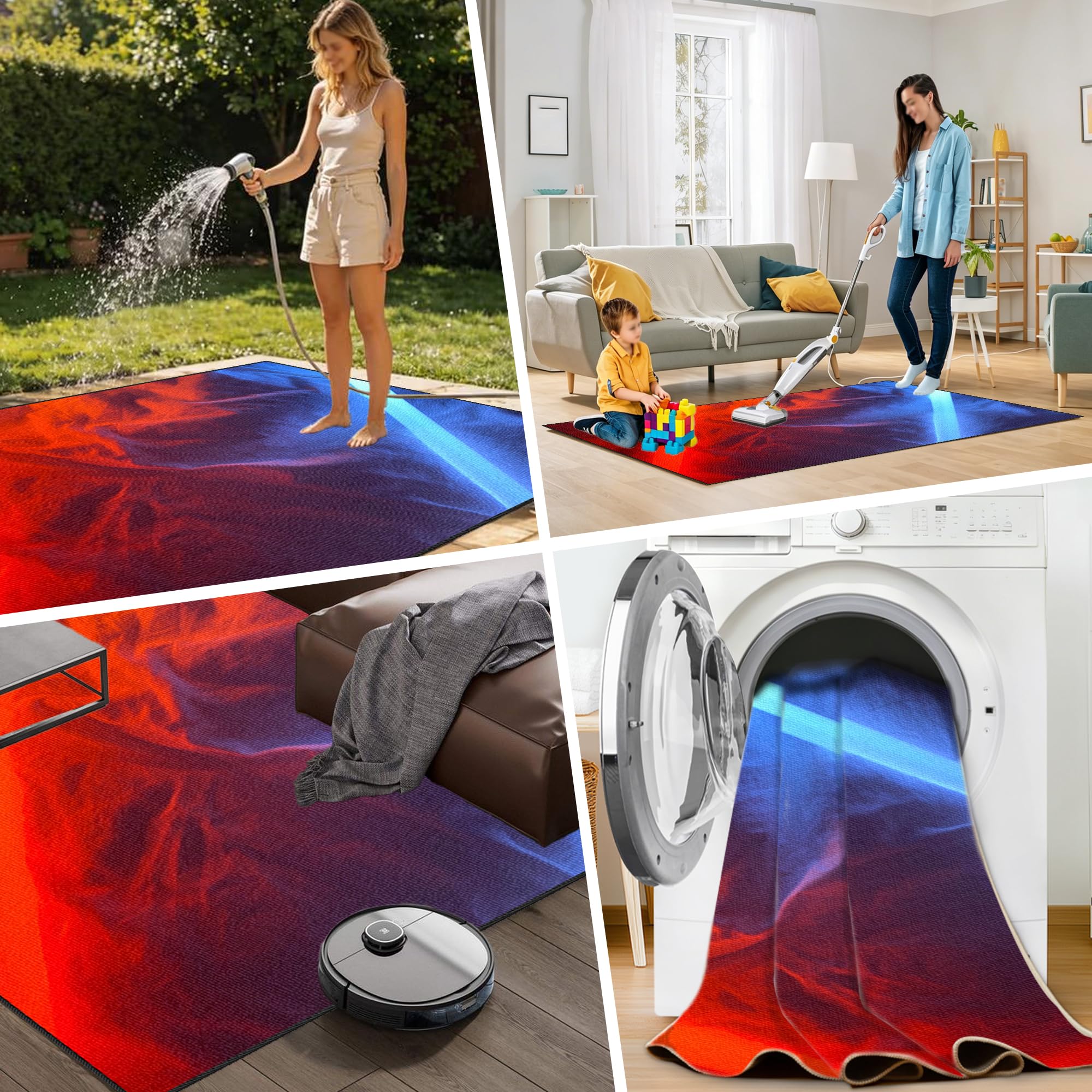 Zmywalny dywanik do pokoju zabaw, 100 x 120 cm / 39,37 x 47,24 cala Mata podłogowa na krzesło komputerowe do gier, mata sportowa, mata podłogowa dla graczy 3D do sypialni na krzesło biurowe