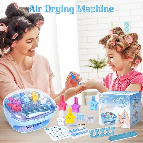 Miniatura 7 de Shemira Kit de esmalte de uñas para niñas de 7 a 12 años, juguete de arte de uñas para niñas de 5, 6, 7, 8, 9, 10, 11, 12 años, estudio de arte de