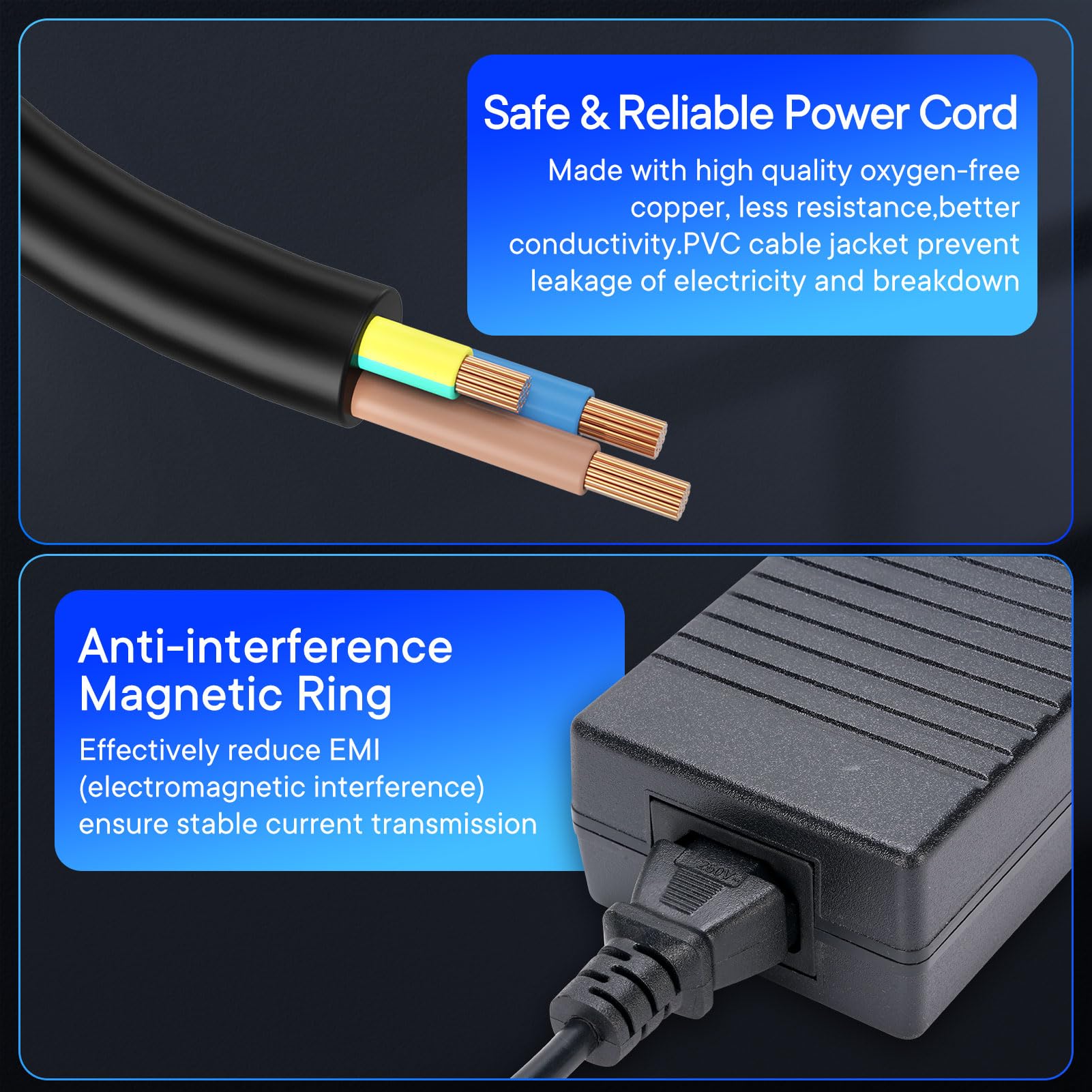 Adaptateur Alimentation AC Vers DC 12V 15A - Convertisseur Prise Allume-Cigare Voiture 100-240V Avec Cordon 1.5m Pour Gonfleur & Réfrigérateur