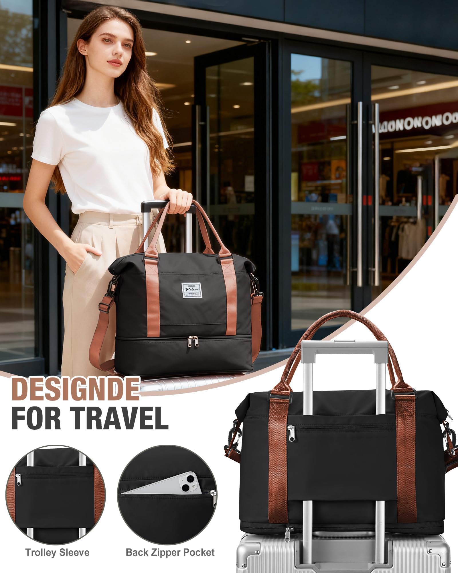 SZLX Borsone da Viaggio,Bagaglio a Mano 40x20x25 Ryanair Borsa da Viaggio con Scomparto per le Scarpe,Borsa da Cabina Ryanair 40x30x20 Borsa Sportiva Borsone da Palestra da Weekend