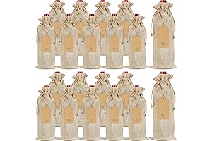Elegant 20-Piece Burlap Wine Bags for Enhanced Gift Giving
